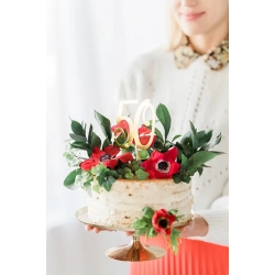 Cake Topper Tal 50 - Guld