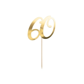 Cake Topper Tal 60 - Guld