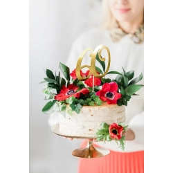 Cake Topper Tal 60 - Guld