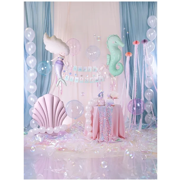 Ballon Orbz Gennemsigtig Bl� 40cm - 1stk 