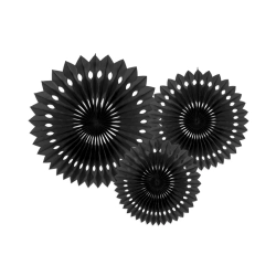 Rosetter Sort 20-30cm - 3stk