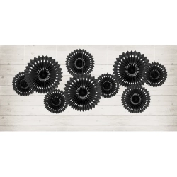 Rosetter Sort 20-30cm - 3stk