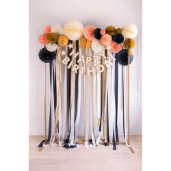 Rosetter Lys Fersken 20-30cm - 3stk