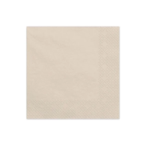 Servietter Beige 33x33cm - 20stk