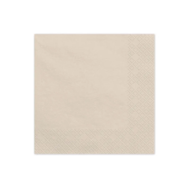 Servietter Beige 33x33cm - 20stk
