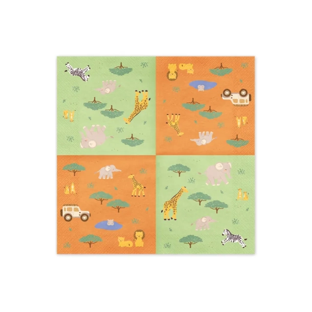 Servietter Safari 33x33 - 12stk