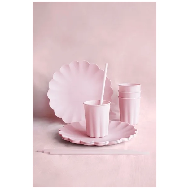 Sugerr Genanvendelige Pastel Pink - 12stk