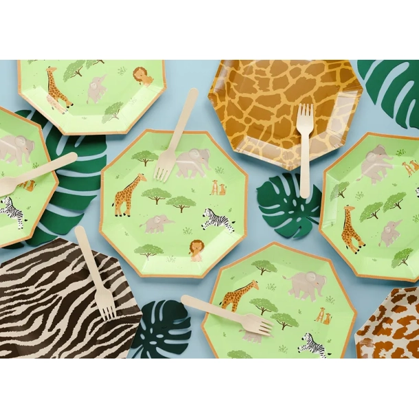 Tallerkner Safari �23 - 6stk