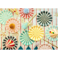 Tallerkner Striber Mix 18 - 6stk