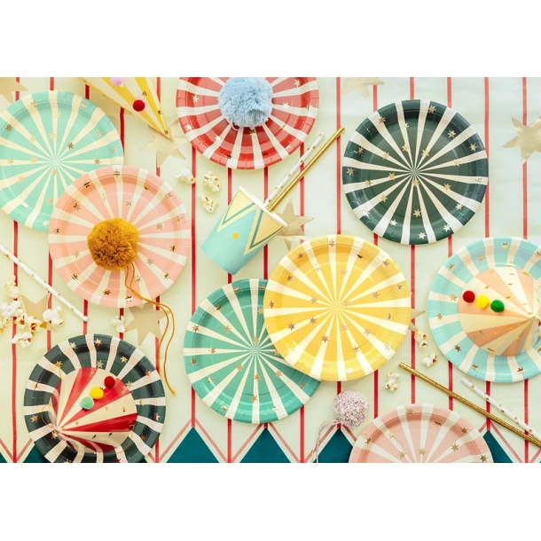 Tallerkner Striber Mix 18 - 6stk