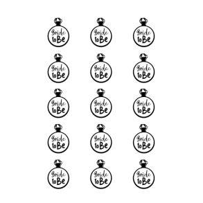 Luksus Sukkerprint Bride To Be 5 - 15stk