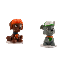 Cake Topper Paw Patrol Zuma og Rocky - 6stk 