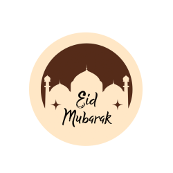 Luksus Sukkerprint Eid Mubarak �5 - 15stk