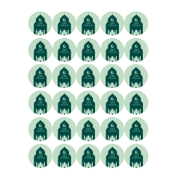 Luksus Sukkerprint Eid Mubarak �3,8 - 30stk