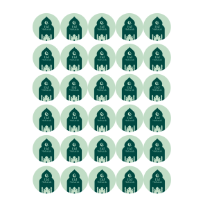 Luksus Sukkerprint Eid Mubarak �3,8 - 30stk