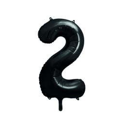 Folieballon Tal Sort - 86cm 