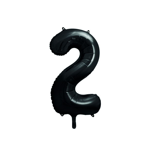Folieballon Tal Sort - 86cm 