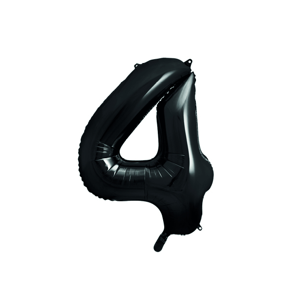 Folieballon Tal Sort - 86cm 