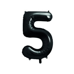 Folieballon Tal Sort - 86cm 