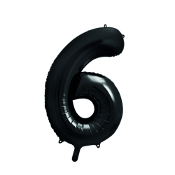 Folieballon Tal Sort - 86cm 