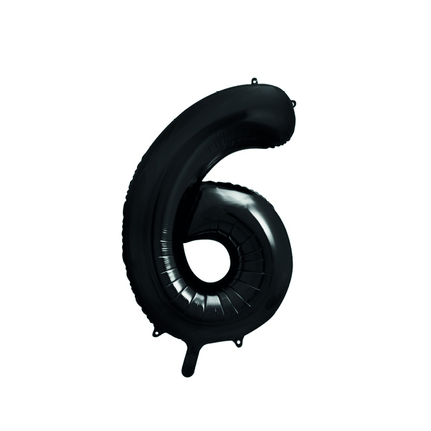 Folieballon Tal Sort - 86cm 