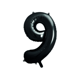 Folieballon Tal Sort - 86cm 