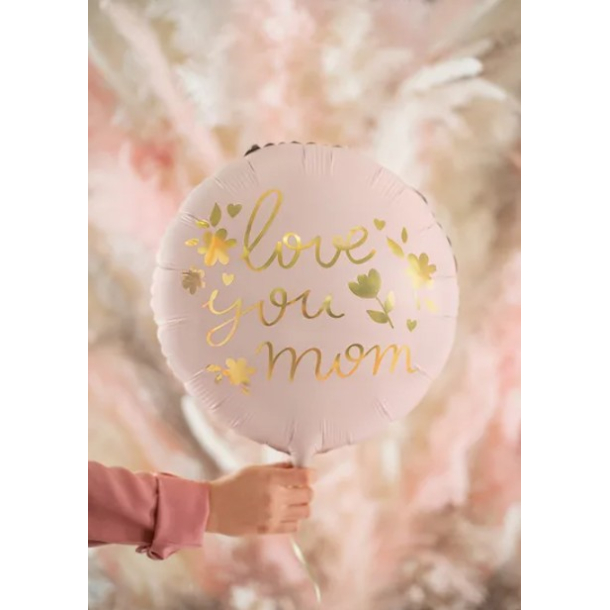 Folieballon Love You Mom - 45cm