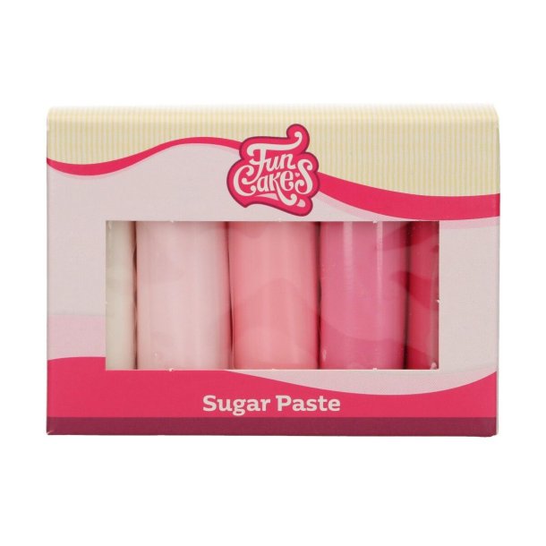 FunCakes Fondant Farvepalet Pink  - 5x100g