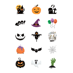 Luksus Sukkerprint Halloween 5 - 15stk