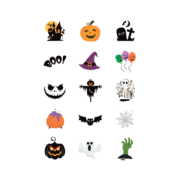 Luksus Sukkerprint Halloween 5 - 15stk