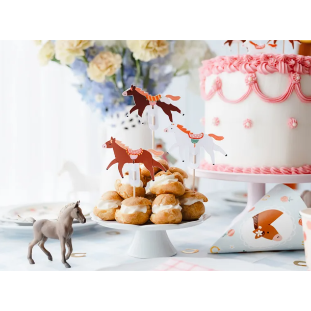 Cake Topper Hest - 6stk