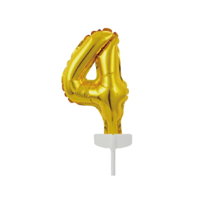 Folieballon Kage Guld - Nr.4