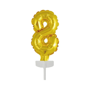 Folieballon Kage Guld - Nr.8