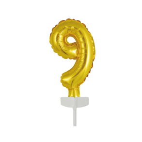 Folieballon Kage Guld - Nr.9