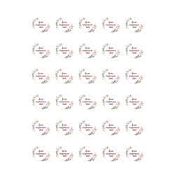 Luksus Sukkerprint Konfirmand Rd 3,8 - 30stk