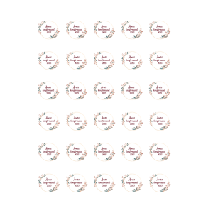 Luksus Sukkerprint Konfirmand Rd 3,8 - 30stk