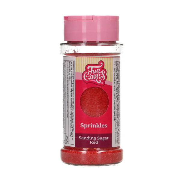 FunCakes Krymmel Sanding Sugar Red - 80g