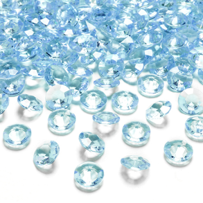 Konfetti Diamanter Light Blue - 100stk
