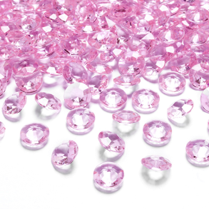 Konfetti Diamanter Light Pink - 100stk