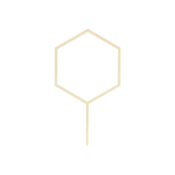 Cake Topper Hexagon - 1stk