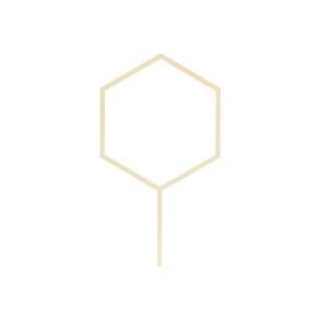 Cake Topper Hexagon - 1stk