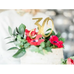 Cake Topper Tal 30 - Guld