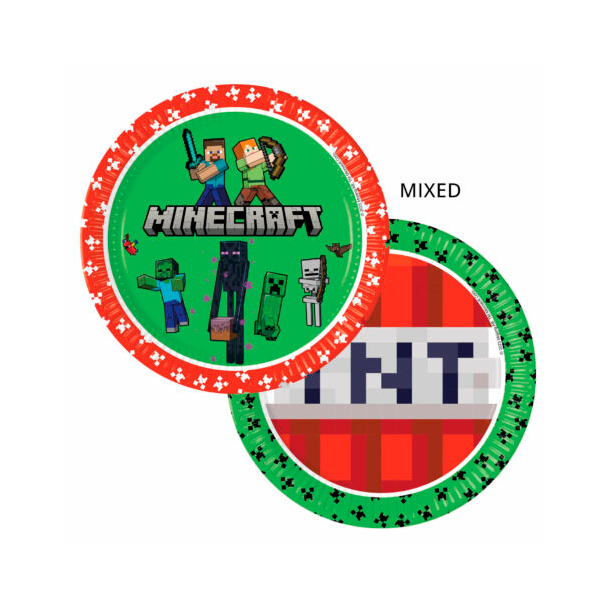 Tallerkner Minecraft 23 - 8stk