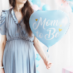 Folieballon Mom To Be Lysebl - 35cm