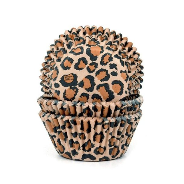 House of Marie Muffinsforme Leopard Brun - 50stk