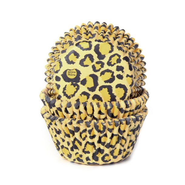 House of Marie Muffinsforme Leopard Gul - 50stk