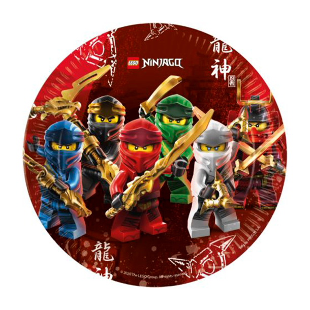 Tallerkner LEGO Ninjago 23 - 8stk