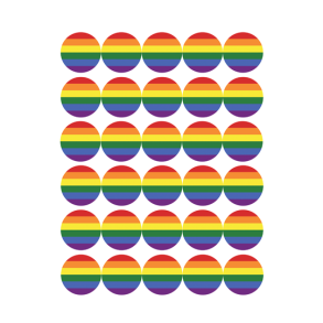 Luksus Sukkerprint Pride Flag 3,8 - 30stk