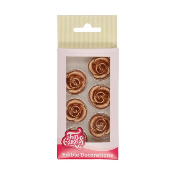 FunCakes Marcipan Roser Bronze - 6stk