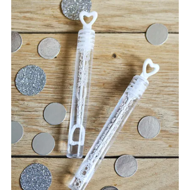 Sbebobler Hjerte Hvid - 1 stk